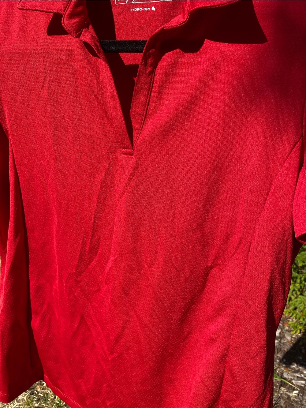 Lady Hagen Red Short-Sleeve Hydro Dri Polo Top Size L - Picture 5 of 8